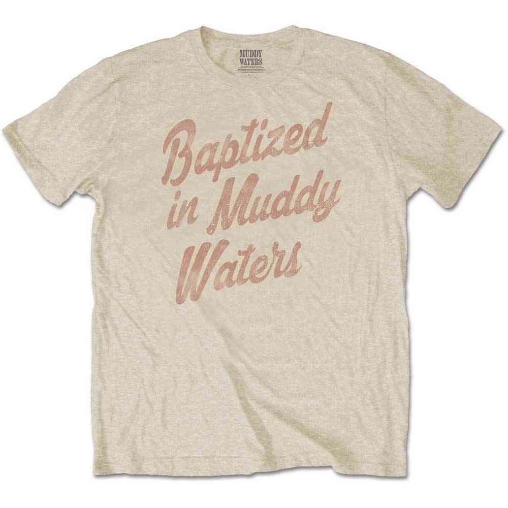 Muddy Waters - Baptized Heren Tshirt - Creme